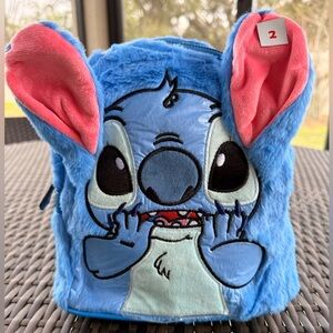 Disney’s Stitch Fuzzy Backpack Bag, Mini Stitch for Kids
